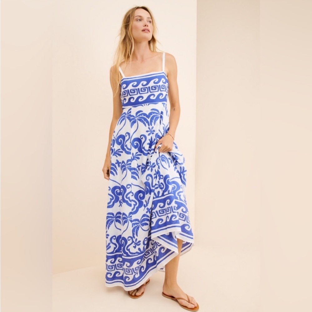 Anthropology Beach Riot Rianne Printed Maxi Dress